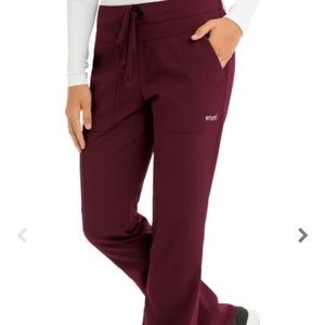 Grey’s Anatomy scrub pants in wine maroon